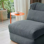 MAYEERTY Beige Fauteuil-lit Pliant 2 en 1 Nuage Velours Côtelé Lavable Petit Espace Canapé