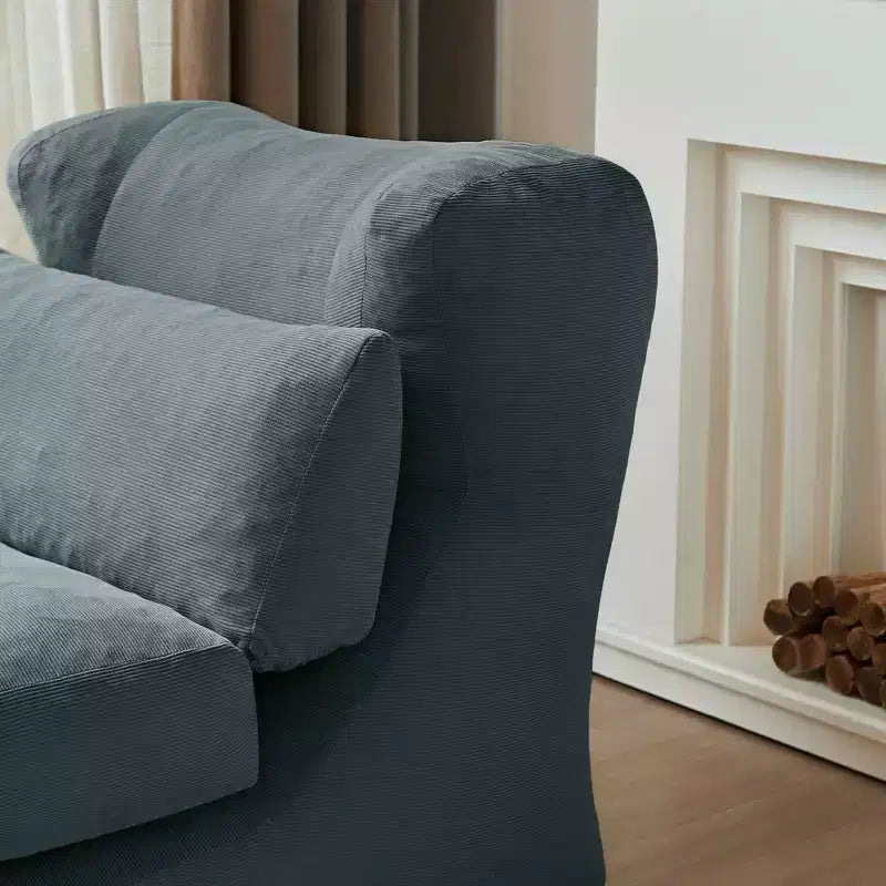 MAYEERTY Beige Fauteuil-lit Pliant 2 en 1 Nuage Velours Côtelé Lavable Petit Espace Canapé