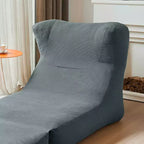 MAYEERTY Beige Fauteuil-lit Pliant 2 en 1 Nuage Velours Côtelé Lavable Petit Espace Canapé