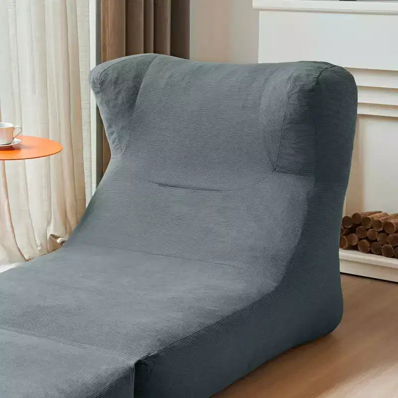 MAYEERTY Beige Fauteuil-lit Pliant 2 en 1 Nuage Velours Côtelé Lavable Petit Espace Canapé