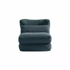 MAYEERTY Beige Fauteuil-lit Pliant 2 en 1 Nuage Velours Côtelé Lavable Petit Espace Canapé