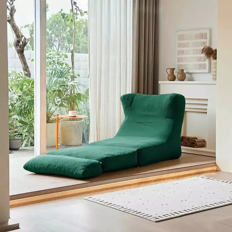 MAYEERTY Beige Fauteuil-lit Pliant 2 en 1 Nuage Velours Côtelé Lavable Petit Espace Canapé