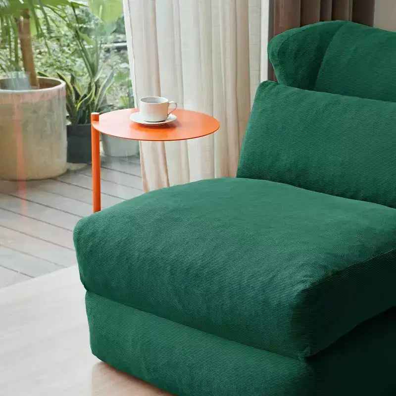 MAYEERTY Beige Fauteuil-lit Pliant 2 en 1 Nuage Velours Côtelé Lavable Petit Espace Canapé