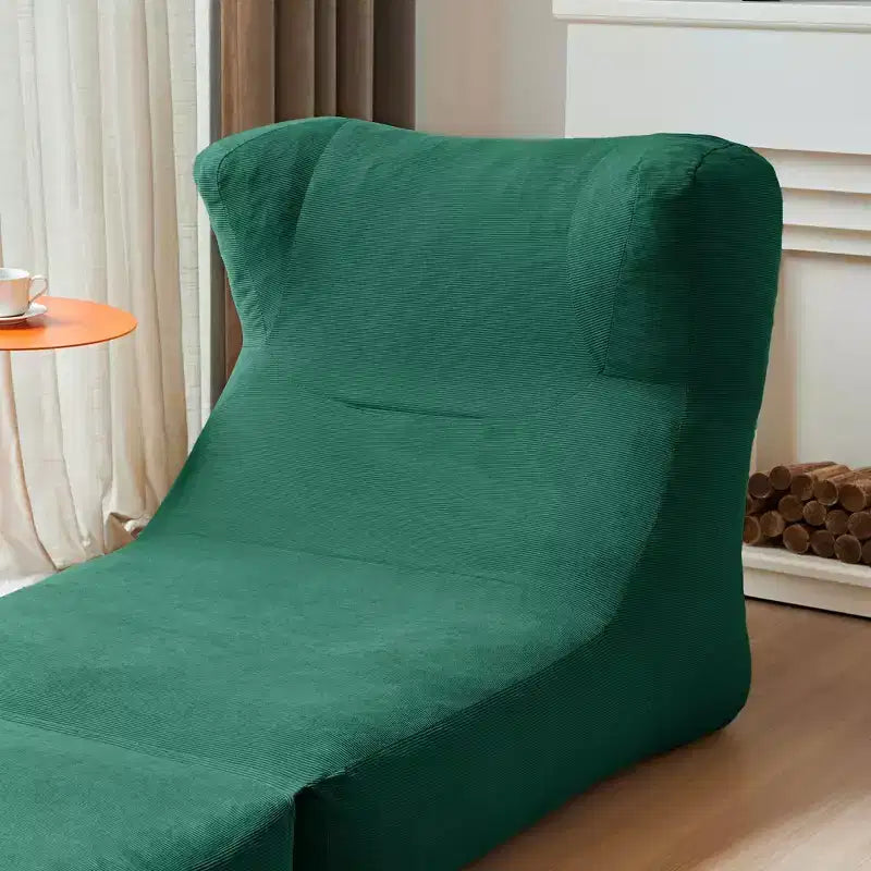 MAYEERTY Beige Fauteuil-lit Pliant 2 en 1 Nuage Velours Côtelé Lavable Petit Espace Canapé