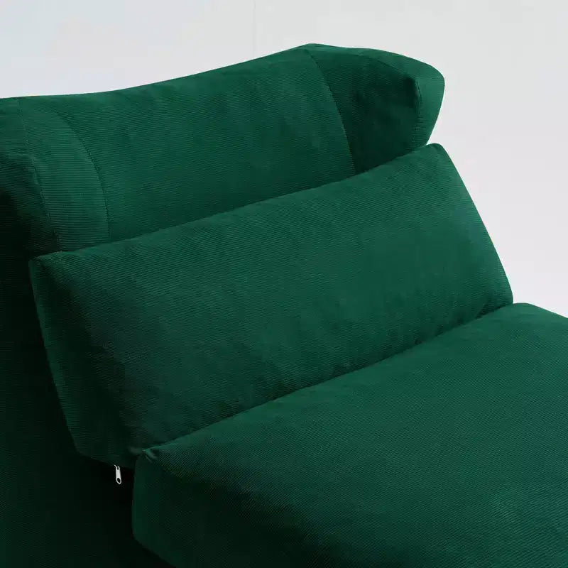 MAYEERTY Beige Fauteuil-lit Pliant 2 en 1 Nuage Velours Côtelé Lavable Petit Espace Canapé