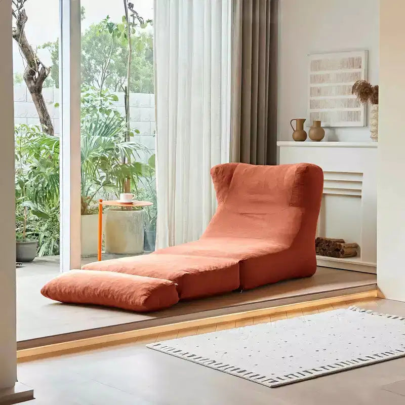 MAYEERTY Beige Fauteuil-lit Pliant 2 en 1 Nuage Velours Côtelé Lavable Petit Espace Canapé