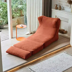 MAYEERTY Beige Fauteuil-lit Pliant 2 en 1 Nuage Velours Côtelé Lavable Petit Espace Canapé