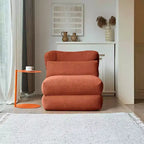 MAYEERTY Beige Fauteuil-lit Pliant 2 en 1 Nuage Velours Côtelé Lavable Petit Espace Canapé