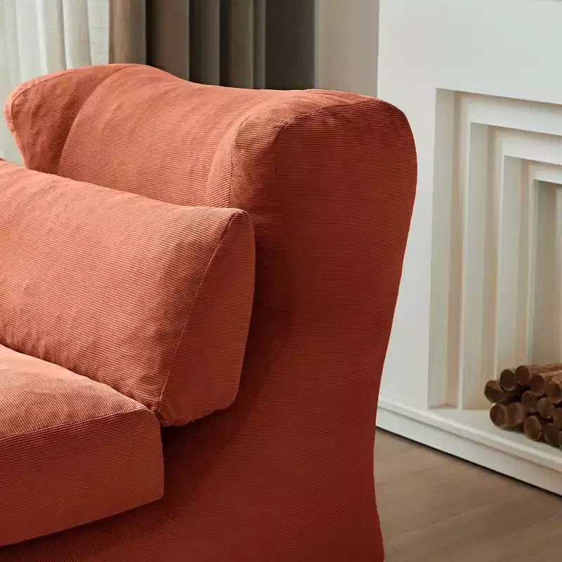 MAYEERTY Beige Fauteuil-lit Pliant 2 en 1 Nuage Velours Côtelé Lavable Petit Espace Canapé
