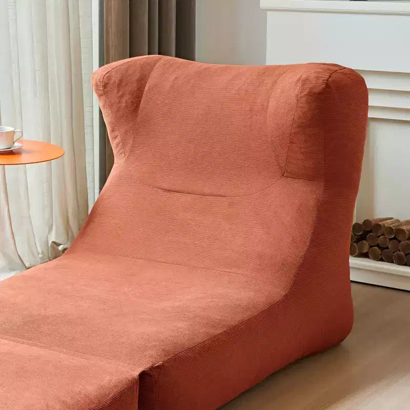 MAYEERTY Beige Fauteuil-lit Pliant 2 en 1 Nuage Velours Côtelé Lavable Petit Espace Canapé