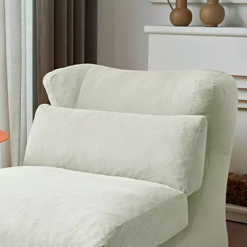 MAYEERTY Beige Fauteuil-lit Pliant 2 en 1 Nuage Velours Côtelé Lavable Petit Espace Canapé