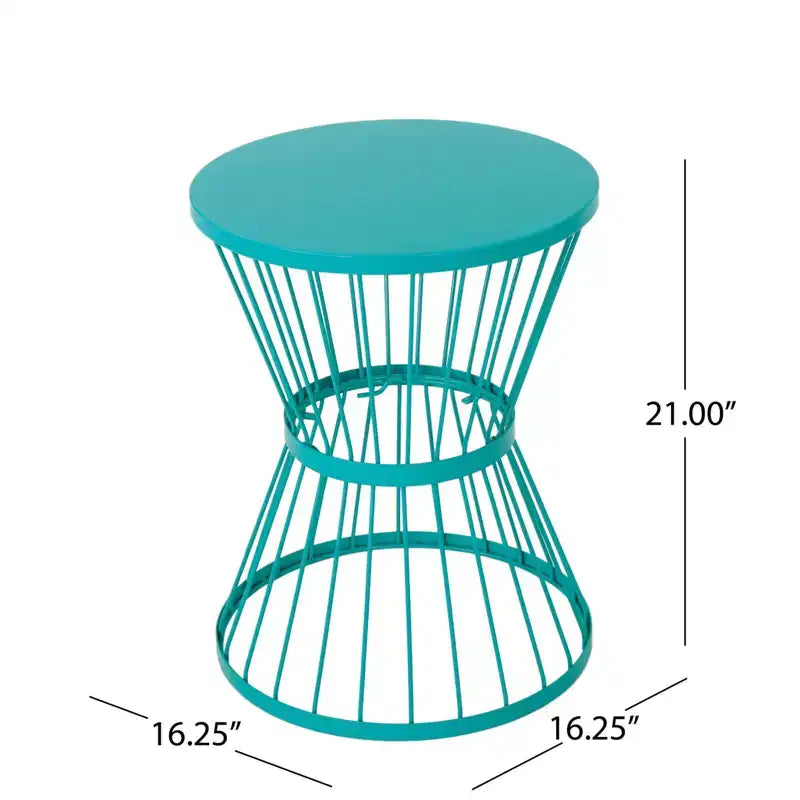 Table d'appoint en acier inoxydable NAYSAYE, table d'appoint résistante aux intempéries pour patio, balcon et espaces de vie extérieurs, 16,25 x 16,25 x 21 po