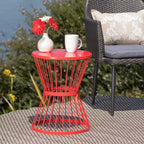 Table d'appoint en acier inoxydable NAYSAYE, table d'appoint résistante aux intempéries pour patio, balcon et espaces de vie extérieurs, 16,25 x 16,25 x 21 po
