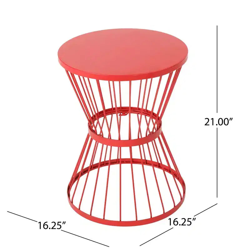 Table d'appoint en acier inoxydable NAYSAYE, table d'appoint résistante aux intempéries pour patio, balcon et espaces de vie extérieurs, 16,25 x 16,25 x 21 po