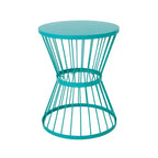 NAYSAYE Stainless Steel Side Table, Weather Resistant Accent Table for Patio Balcony and Outdoor Living Spaces, 16.25*16.25*21