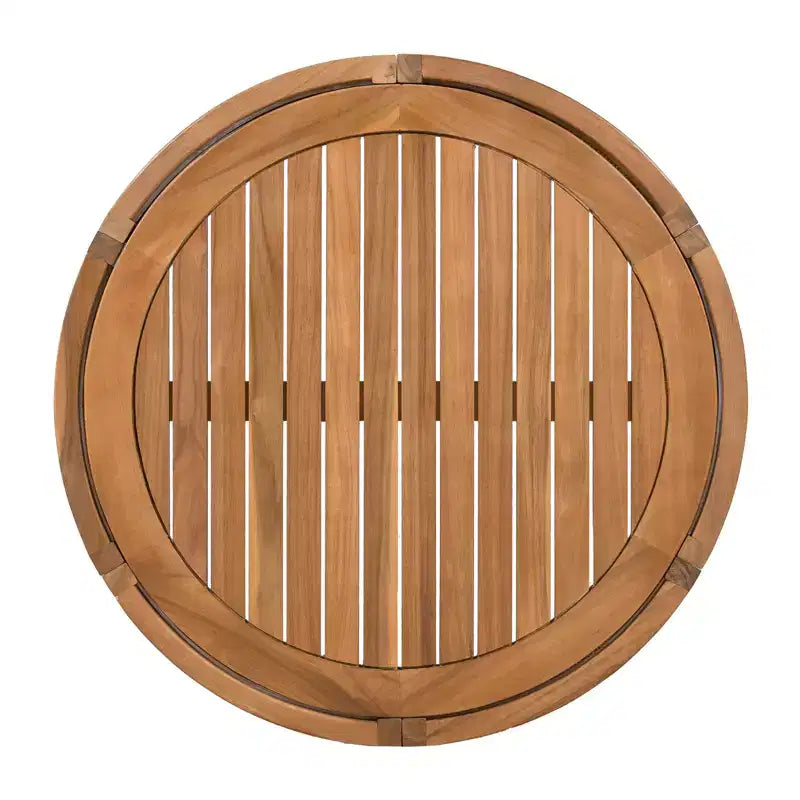 NAYSAYE Table basse d'extérieur bohème avec accent en corde tressée à la main, table de patio toutes saisons en bois d'acacia pour jardin balcon, naturelle, 27,95*27,95*12,4