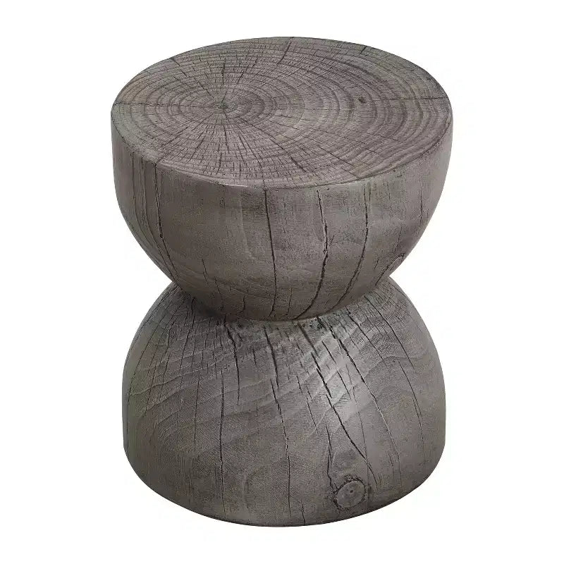 Tavolino rotondo da esterno e interno, tavolino decorativo in MGO resistente alle intemperie, nessun assemblaggio richiesto - ModernLuxe
