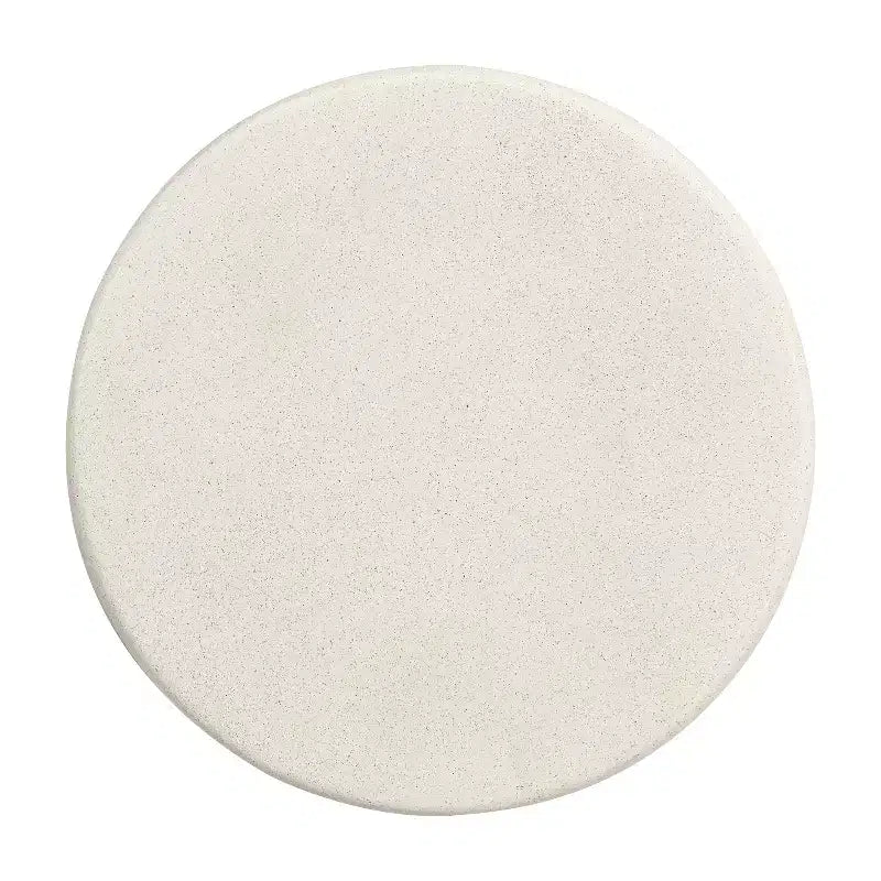Table d'appoint de patio ronde, table d'appoint intérieure et extérieure, table d'appoint décorative résistante aux intempéries, support de plantes de jardin, blanche, aucun assemblage - ModernLuxe