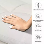 Dyonery 71 Canapé Futon Convertible, Canapé-Lit en Mousse à Mémoire de Forme, Dossier et Accoudoirs Réglables, Canapé Moderne pour Bureau à Domicile
