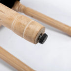 Sedia da pranzo ovale in stile francese, set di 2 – rivestimento in lino, struttura in legno massello