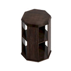 Set di 2 tavolini da caffè ottagonali in legno massello da 80 cm