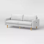 78" Mid Century Modern Futon Sofa Light Gray - Room Essentials™ (Assembly Required)