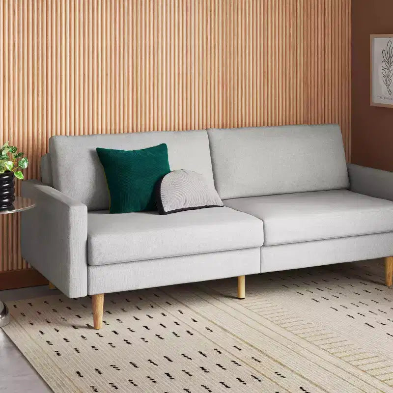 Divano futon moderno di metà secolo, 198 cm, grigio chiaro - Room Essentials™ (montaggio richiesto)