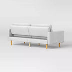 Canapé-lit futon moderne du milieu du siècle de 78 po gris clair – Room Essentials™ (assemblage requis)