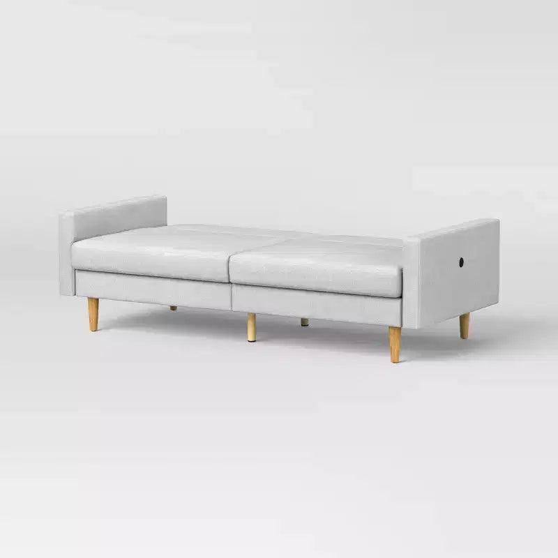 Divano futon moderno di metà secolo, 198 cm, grigio chiaro - Room Essentials™ (montaggio richiesto)