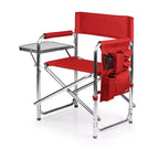 Oniva 2pc Aluminum Rectangle Outdoor Portable Chair with Side Table - Red