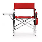 Sedia Portatile da Esterno Rettangolare in Alluminio con Tavolino Laterale Oniva 2pz - Rosso