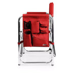 Sedia Portatile da Esterno Rettangolare in Alluminio con Tavolino Laterale Oniva 2pz - Rosso