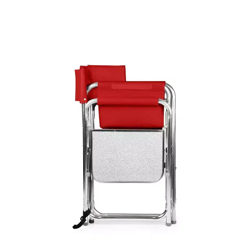 Sedia Portatile da Esterno Rettangolare in Alluminio con Tavolino Laterale Oniva 2pz - Rosso