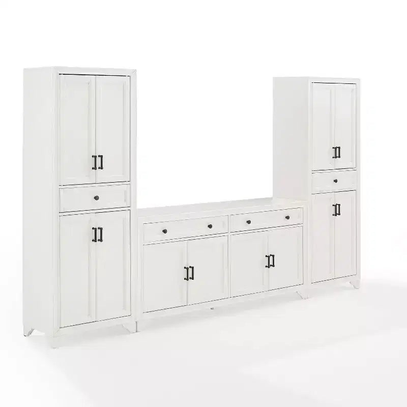 Set Tara 3 pezzi Madia e Dispensa Effetto Invecchiato - Crosley