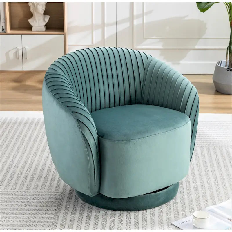 Poltroncina girevole Milvo Small in velluto