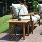Table d'appoint d'extérieur en teck Amherst Sonoma Lane