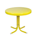 Northlight 22 Outdoor Retro Metal Tulip Side Table, Yellow