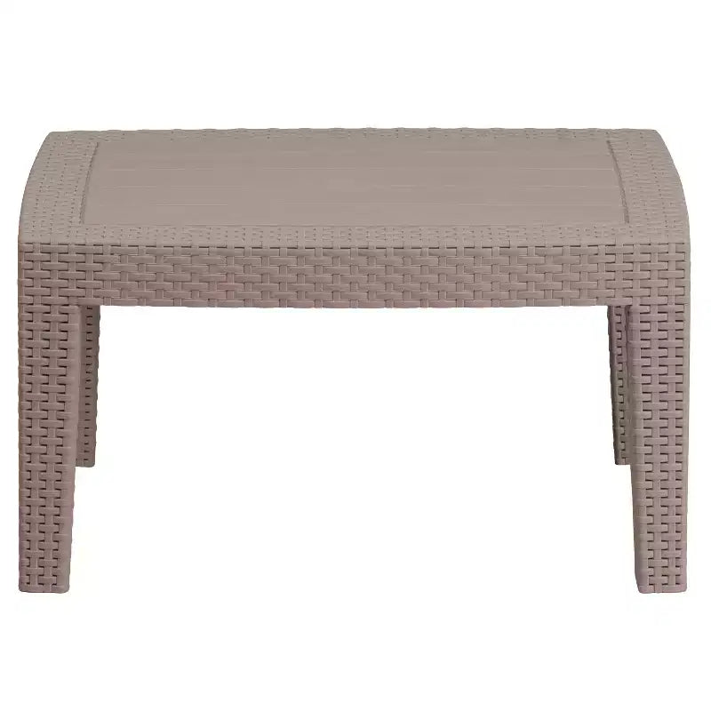 Flash Furniture Table basse en rotin