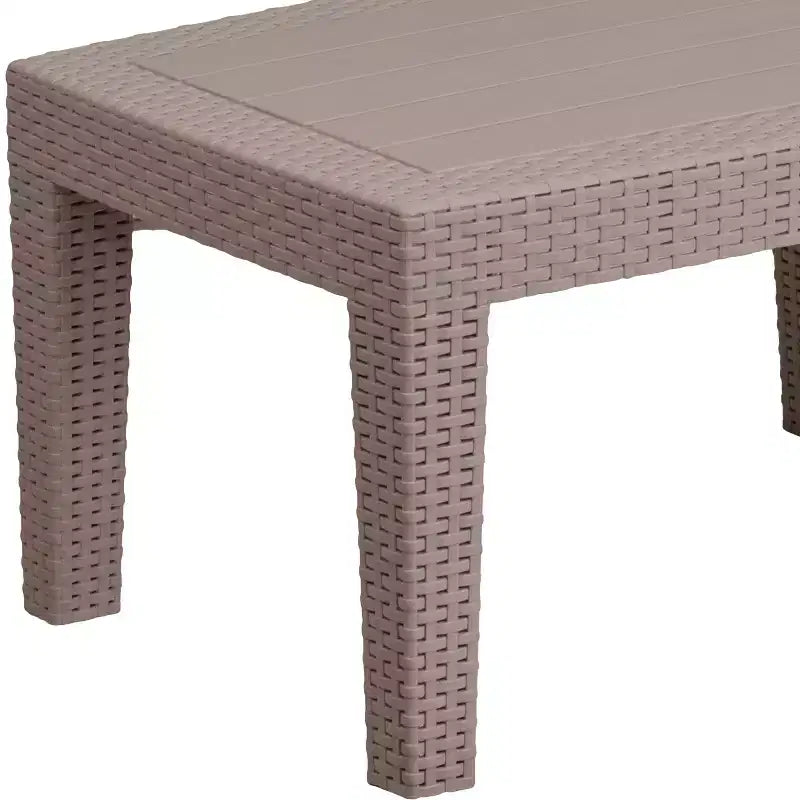 Flash Furniture Table basse en rotin