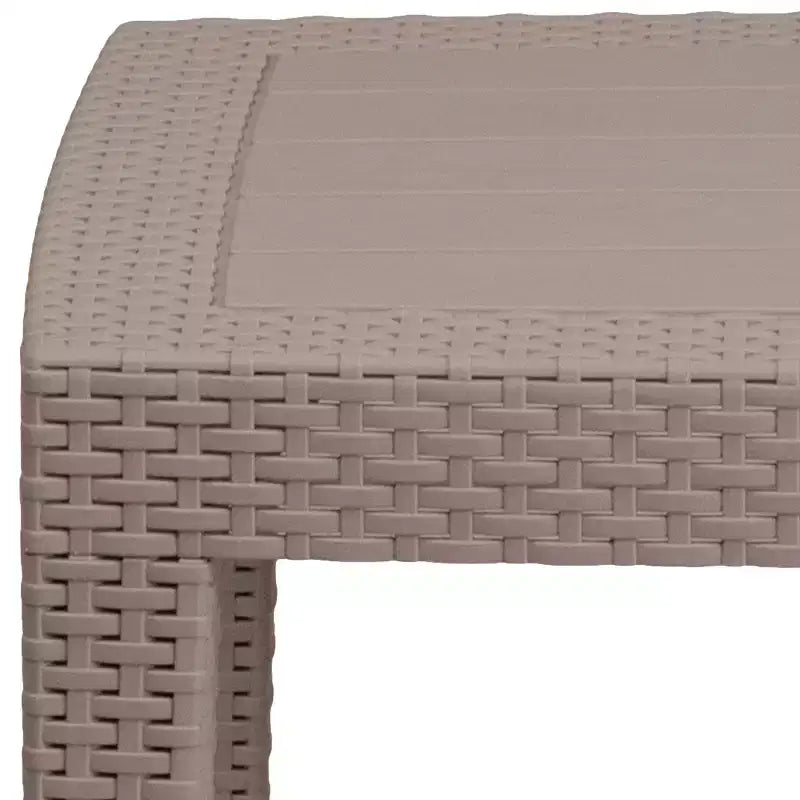 Flash Furniture Table basse en rotin
