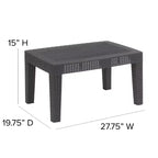 Flash Furniture Table basse en rotin