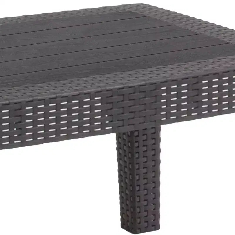 Flash Furniture Table basse en rotin
