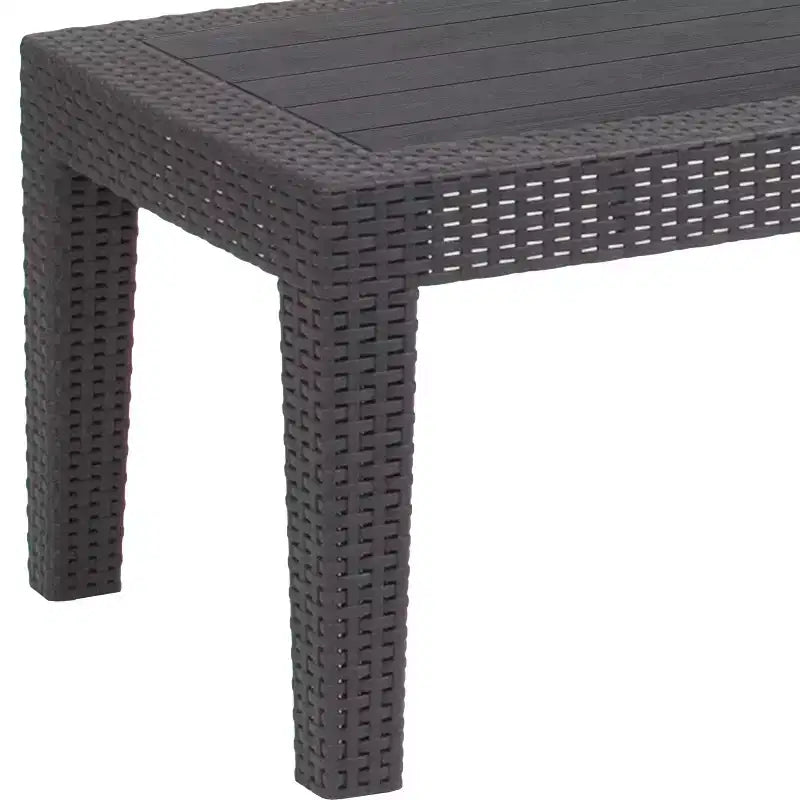 Flash Furniture Table basse en rotin