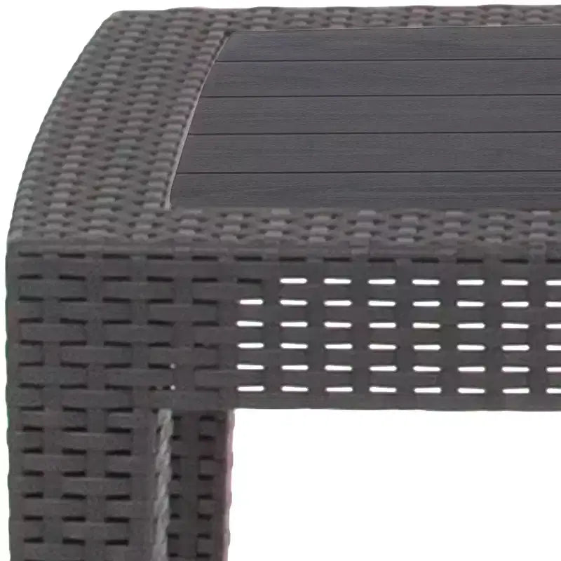 Flash Furniture Table basse en rotin