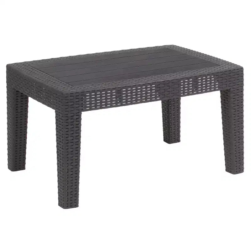 Flash Furniture Table basse en rotin