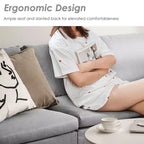 Costway Divano Sezionale Convertibile a L con Chaise Longue Reversibile Grigio Scuro\Verde\Grigio Chiaro