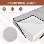 Costway Sedia Pieghevole a Tre Ante con Schienale Ribaltabile, Poltrona Relax, Divano Letto Convertibile, Grigio