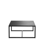 Flash Furniture Brock Tavolino da caffè da esterni, grado commerciale, nero, per terrazza, portico o bordo piscina - Telaio in acciaio con gambe quadre
