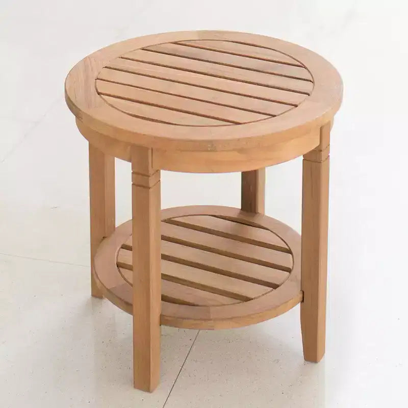 Sonoma Lane Channing Round Solid Teak Outdoor Accent Table