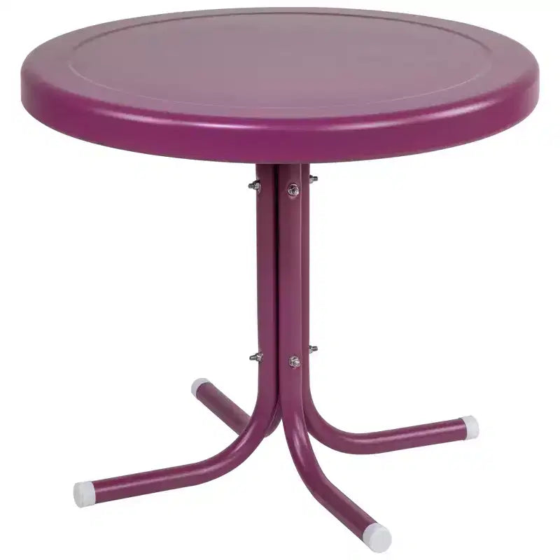 Northlight 22 Outdoor Retro Tulip Side Table, Purple